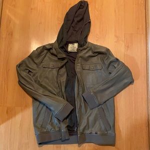 Chor Layered Faux Leather Jacket